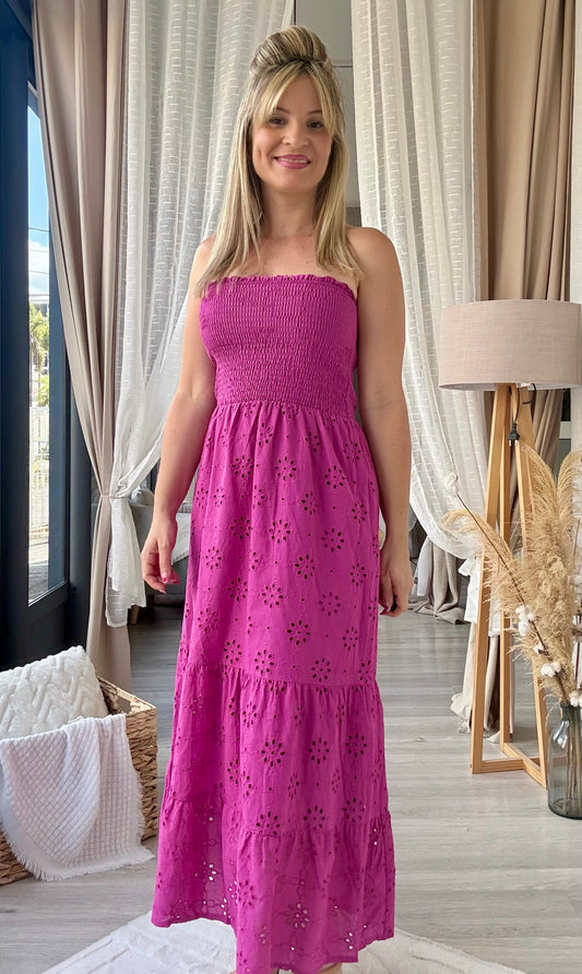 Robe bustier brodée
