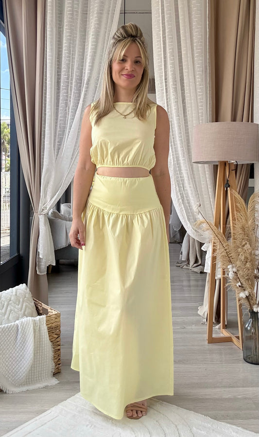 Ensemble jupe jaune