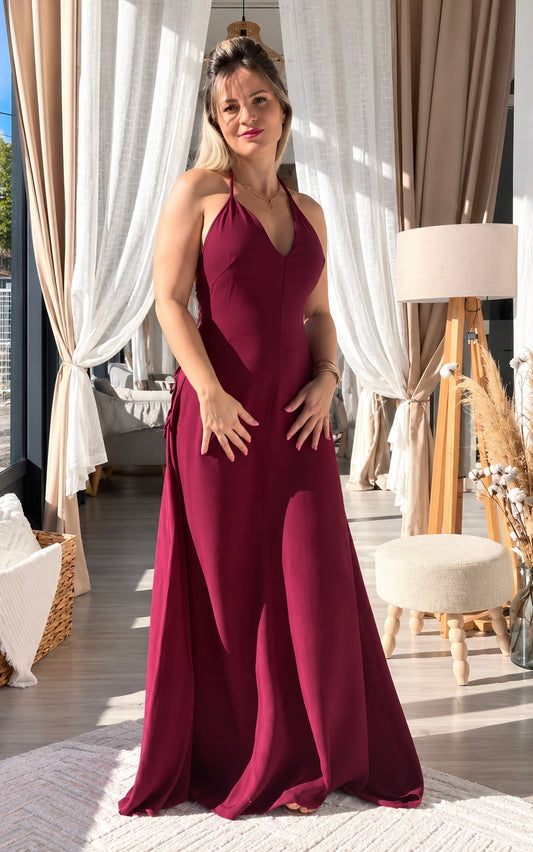 Robe fluide aubergine
