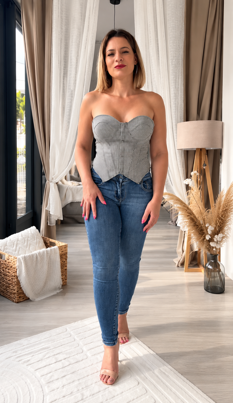 Top corset Vichy